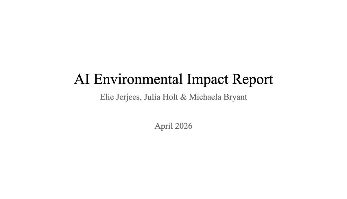 AI Environmental Impact Report